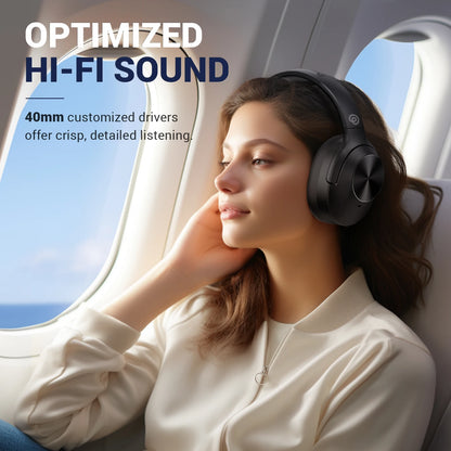 High-quality Hybrid Active Noise Cancelling  Headphones Wireless Headset Playtime 30H BT 5.4 Over-ear Headphones with Deep Bass